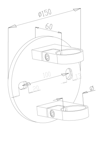 Side Fix Brackets - Model 1020 CAD Drawing
